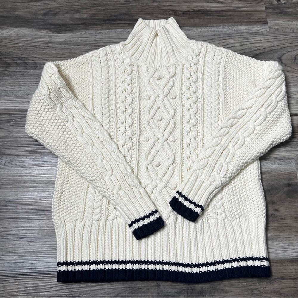 Vineyard Vines Tipped Island Fisherman Mockneck Sweater size XS